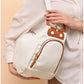 011040 — White side-pocket shoulder handbag front, 24 × 30 × 15 (White)