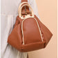 011040 — Tan side-pocket shoulder handbag front, 24 × 30 × 15 (Tan)
