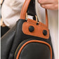 011040 — Black side-pocket shoulder handbag detail, 24 × 30 × 15 (Black)
