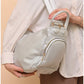 011040 — Silver side-pocket shoulder handbag front, 24 × 30 × 15 (Silver)