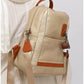 013685 — Gold bear-charm backpack side, 32 × 28 × 12 (Gold)
