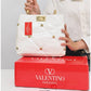 013803 — White diamond-quilted stud handbag alternate front, 22 × 28 × 10 (White)