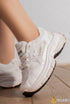 5730 — White chunky lace-up sneakers side view, 38, 39, 40, 41, 42 (White)