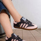 5748 — Black / Pink two-tone lace-up sneakers side view, 37, 38, 39, 40, 41 (Black / Pink)