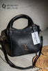 AD1017 — Black buckle-handle handbag front, 23 × 20 (Black)