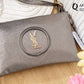 AD1019 — Pewter zip top clutch bag front, 31 × 21 (Pewter)