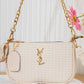 AD1023 — Ivory textured mini shoulder bag front, 22 × 13 (Ivory)