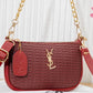 AD1023 — Burgundy textured mini shoulder bag front, 22 × 13 (Burgundy)