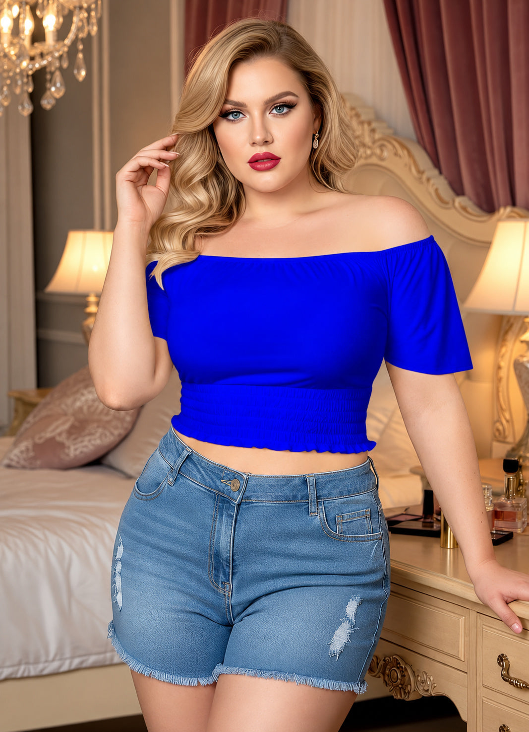 Cobalt Breeze Top & Shorts Set
