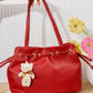 AL112 — Red drawstring shoulder bag front, 36 × 25 (Red)