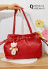 AL112 — Red drawstring shoulder bag front, 36 × 25 (Red)