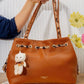 AL112 — Tan drawstring shoulder bag front, 36 × 25 (Tan)