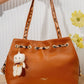 AL112 — Tan drawstring shoulder bag alternate front, 36 × 25 (Tan)