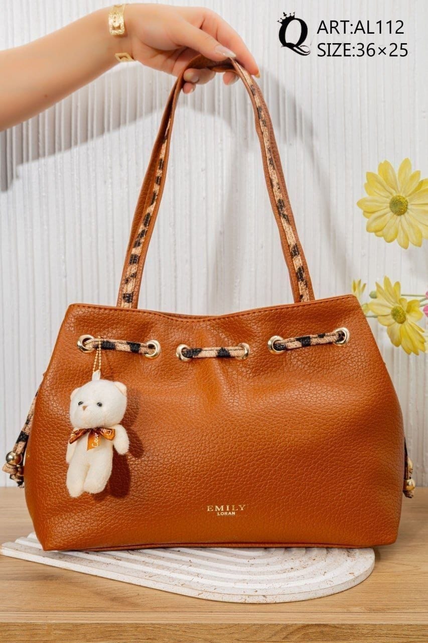 AL112 — Tan drawstring shoulder bag alternate front, 36 × 25 (Tan)