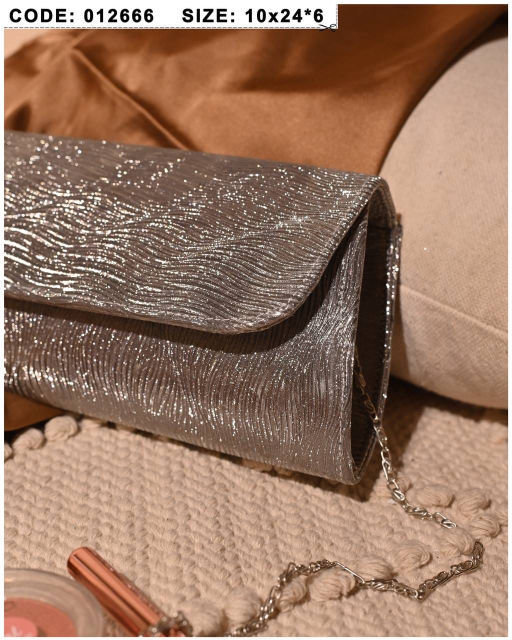 Shimmer Flap Clutch – 012666 - detail
