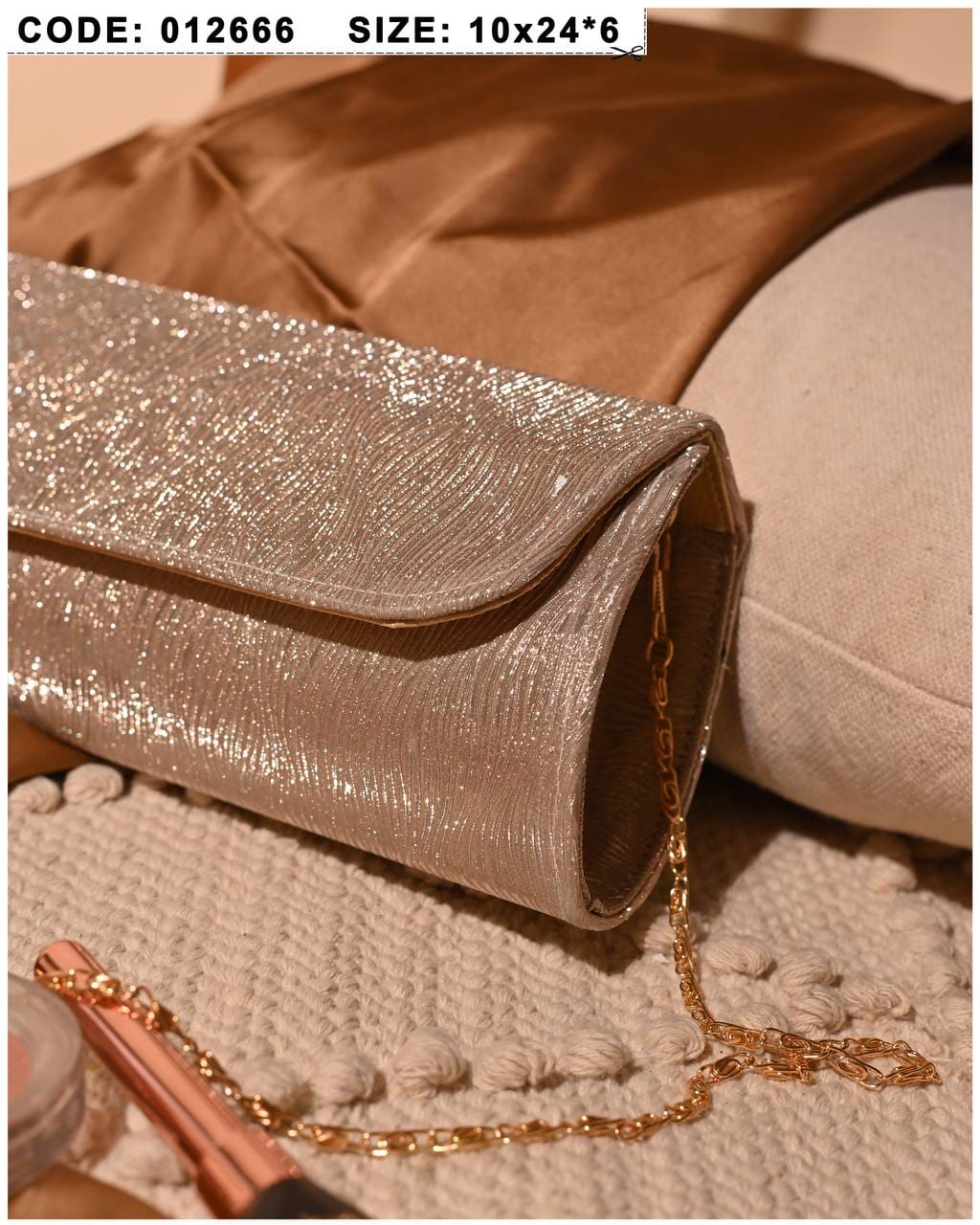 Shimmer Flap Clutch – 012666 - detail