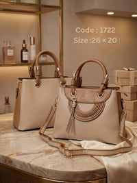 Tassel Top Handle Bag – 1722 (Taupe)