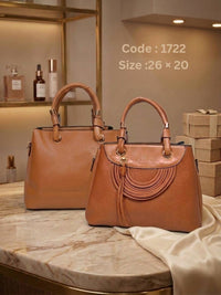 Tassel Top Handle Bag – 1722 (Tan)
