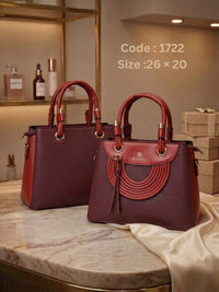 Tassel Top Handle Bag – 1722 (Burgundy)