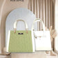 Chevron Texture Tote Bag – 2855 (Green / White)
