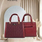 Chevron Texture Tote Bag – 2855 (Burgundy)