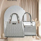 Chevron Texture Tote Bag – 2855 (Silver)