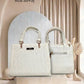 Chevron Texture Tote Bag – 2855 (White)