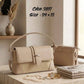 Panelled Flap Shoulder Bag – 2897 (Beige)