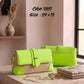 Panelled Flap Shoulder Bag – 2897 (Lime Green)