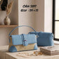 Panelled Flap Shoulder Bag – 2897 (Light Blue)