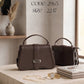 Curved Flap Top Handle Bag – 2965 (Dark Brown)