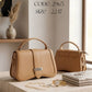 Curved Flap Top Handle Bag – 2965 (Tan)