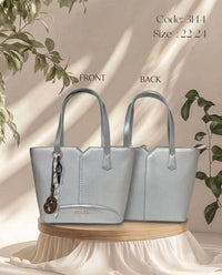 Structured Tote Bag – 3144 (Steel Blue)