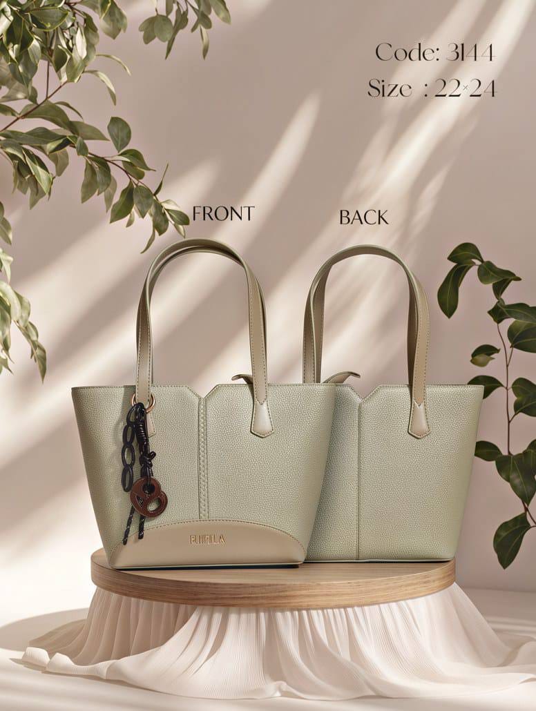 Structured Tote Bag – 3144 (Sage Green)
