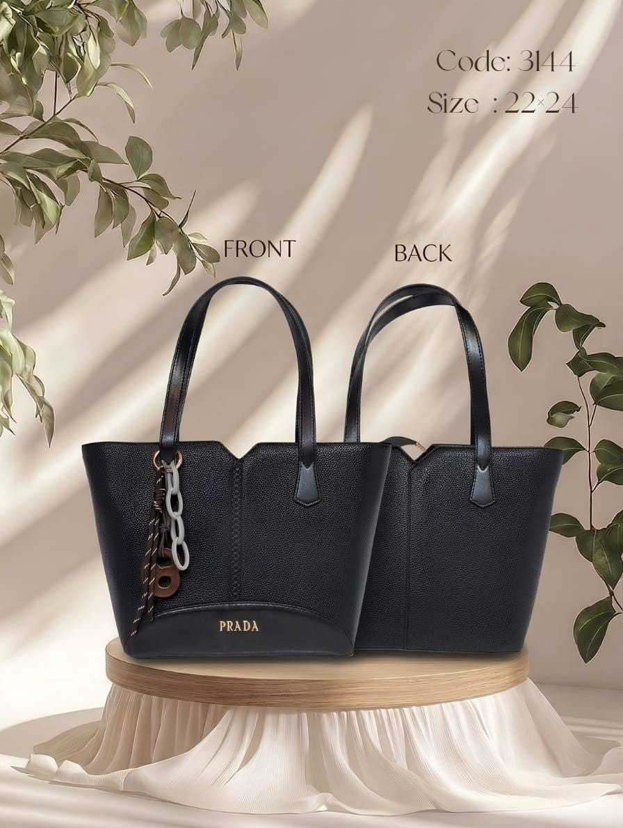 Structured Tote Bag – 3144 (Black)
