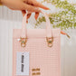 Textured Mini Tote Bag – AD1025 (Pink)