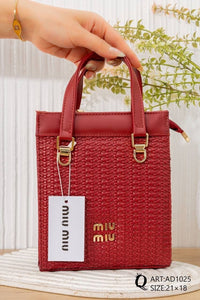 Textured Mini Tote Bag – AD1025 (Red)