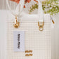 Textured Mini Tote Bag – AD1025 (White)
