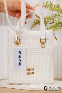 Textured Mini Tote Bag – AD1025 (White)