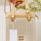 Textured Mini Tote Bag – AD1025 (Gold)