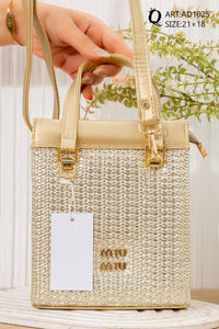 Textured Mini Tote Bag – AD1025 (Gold)