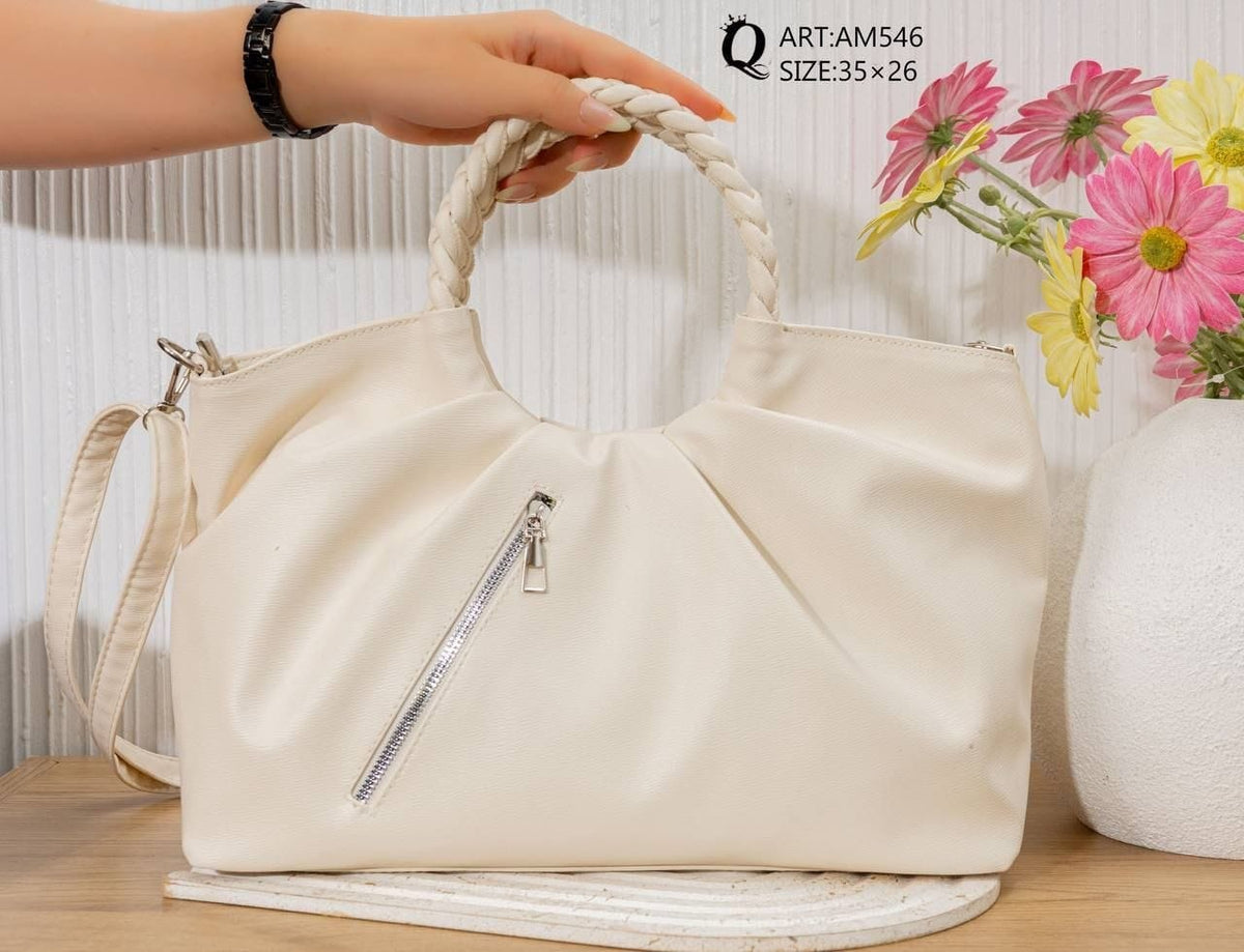 Braided Handle Gathered Bag – AM546 - detail
