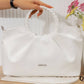 Braided Handle Gathered Bag – AM546 (White)