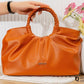 Braided Handle Gathered Bag – AM546 (Orange)