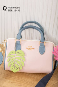 Colorblock Top Handle Bag – Bm292 (Pink / Blue)