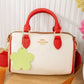 Colorblock Top Handle Bag – Bm292 (Cream / Red)