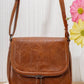 Textured Flap Crossbody Bag – EK110 (Cognac)