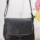 Textured Flap Crossbody Bag – EK110 (Black)