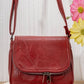 Textured Flap Crossbody Bag – EK110 (Red)