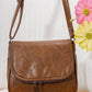 Textured Flap Crossbody Bag – EK110 (Brown)